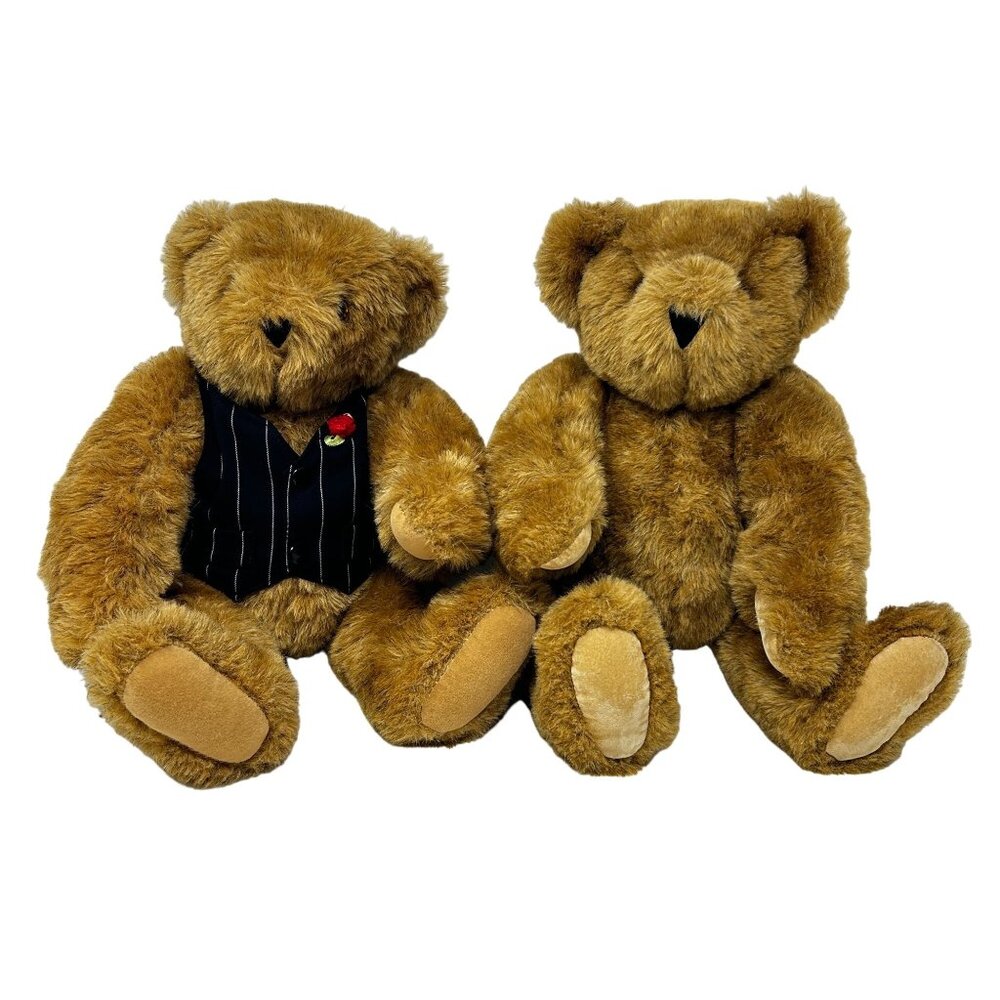 The Vermont Teddy Bear Plush Teddy Bear Toys Tuxedo Made in USA - Lot of 2